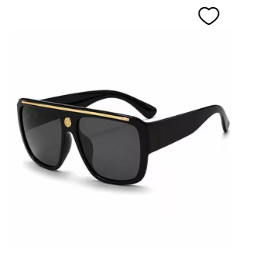 Flat-Top Gold-Bar Sunglasses